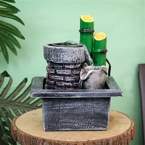 TIED RIBBONS Decorative Tabletop Bamboo Water Fountain (20.3 cm x 15.2 ...