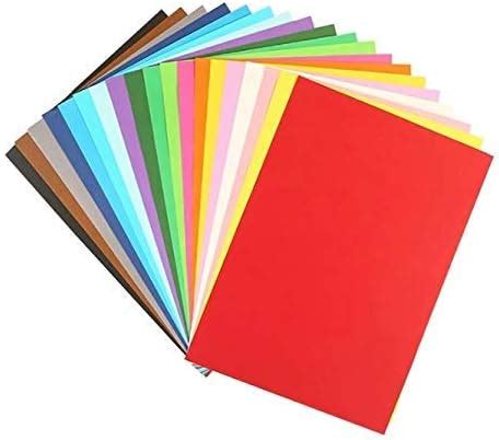 Lakeer A4 Fluorescent Color Paper Colour, 50 Sheets 120 GSM Pack For ...