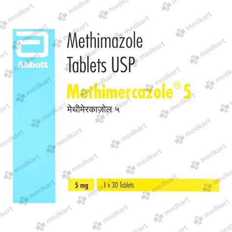 METHIMERCAZOLE 5MG TABLET 30'S Price, Uses, Side Effects & Substitutes ...