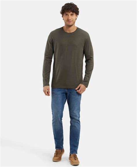 Buy Super Combed Supima Cotton Solid Round Neck Full Sleeve T-Shirt ...