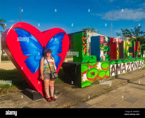 Woman in the city with 3 borders. : "Leticia, Amazonas." Leticia in the Amazon, Colombian town ...