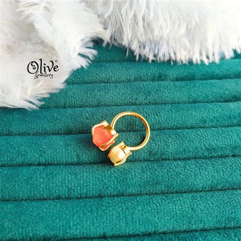 Natural Stone Finger Rings - Claw Fitting - Stone With Pearl – Olive ...