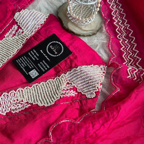 “PEARLS” Dola Silk Pearl Embellished Suit Set With Organza Dupatta 💕 ...