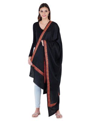 Buy MUFFLY Womens Pashmina Fine Wool, Nalki Embroidery Needle work ...