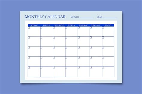 Free Blank calendars templates to design online | Freepik