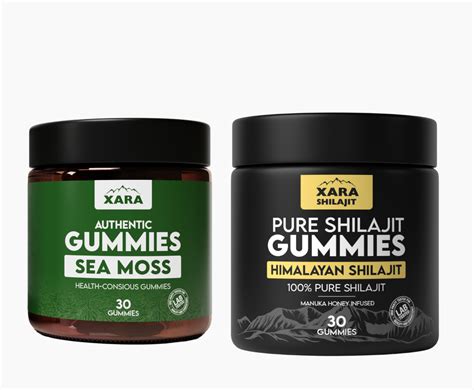 Ultimate Gummy Duo shilajit + sea moss bundle – XARA Shilajit