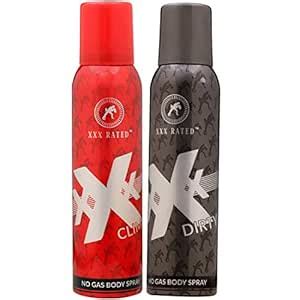 Buy XXX RATED Climax and Dirty No Gas Deodorant Body Spray For Men and ...