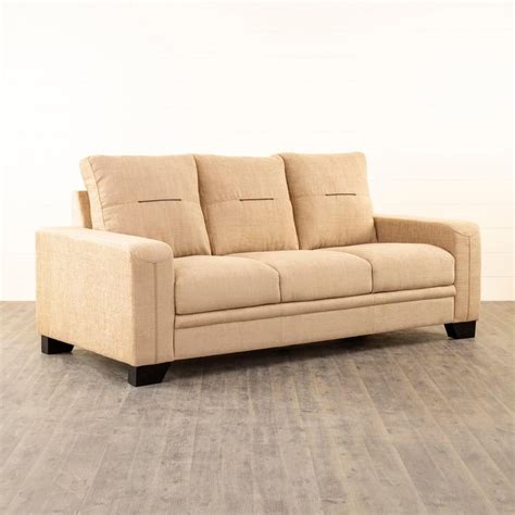 Buy Quebec Fabric 3-Seater Sofa - Beige from Home Centre at just INR ...