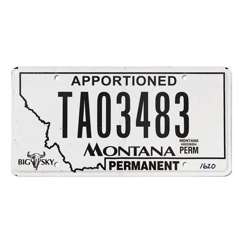 2021 Montana Apportioned License Plate #TA03483 | Old Semi
