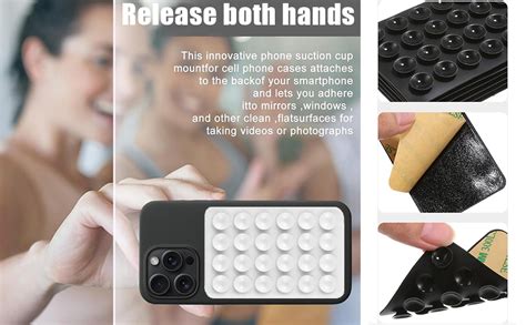 6 PCS Suction Phone Case, Phone Suction Sticker, Silicone Suction Phone ...