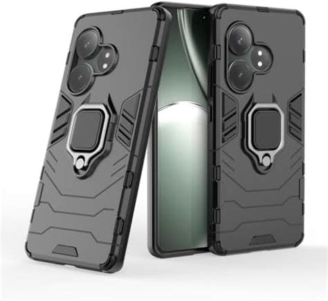 Designerz hub® Realme GT 6T Back Cover | Dual Layer Armor Defender Full ...