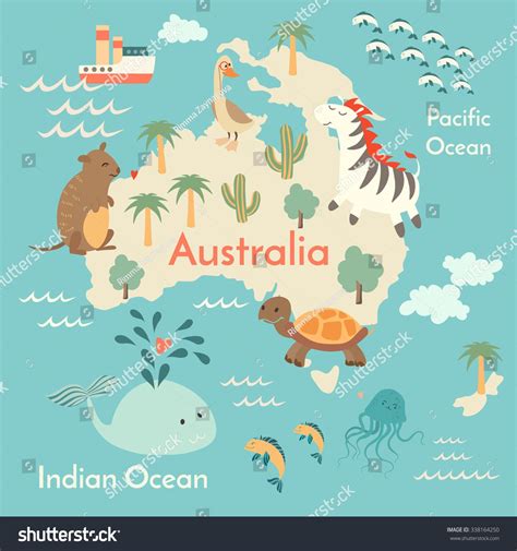 Map Of Australia For Children - map of australia for kids