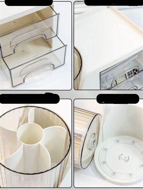 Organizador Porta Caneta Com 2 Gaveta e Giratorio | SHEIN Brasil