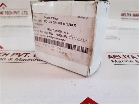 Telemecanique Gv2Me22/20-25A Motor Circuit Breaker – Aeliya Marine Tech