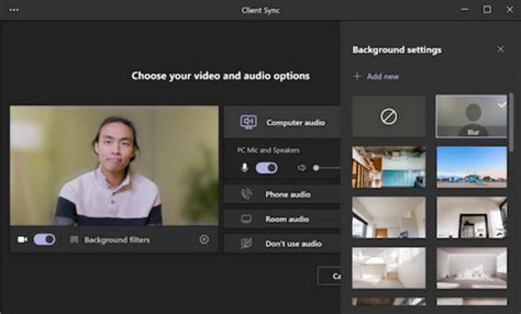 Teams Background Settings 的图像结果