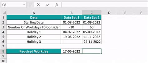 Image result for Excel Workday Examples