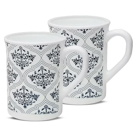 Buy Larah by BOROSIL Sivas Blue Opalware Mug | Set of 2 Pcs Tea/Coffee ...