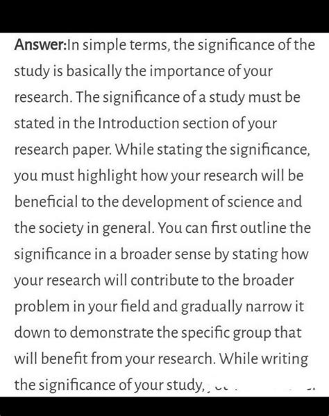 significance of studies? - Brainly.in