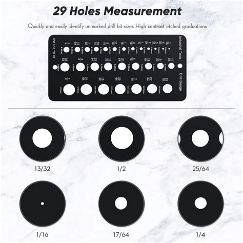 不锈钢钻头量规测径规1/16-1/2螺栓直径尺寸指数规1.59-12.7-阿里巴巴