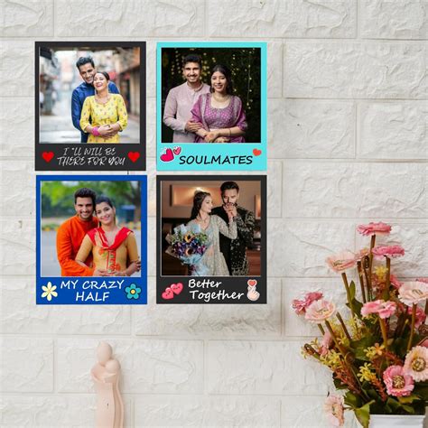 Webelkart Premium Wooden customised Photo Fridge Magnets Designed for ...