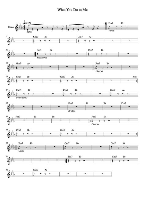 'What You Do to Me' - Piano Sheet Music By Blanks | TOPiano