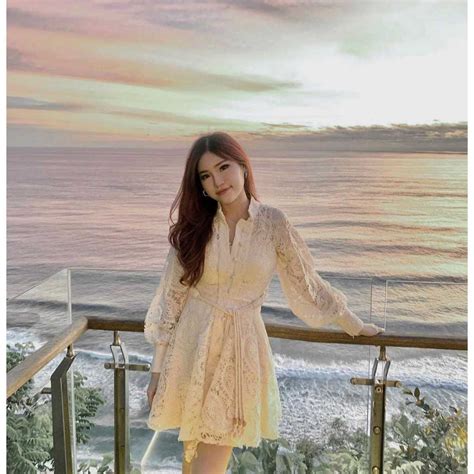 SAF - JEJE beige lace mini dress long sleeve woman premium / korean ...