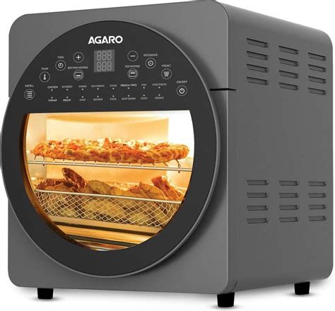 AGARO Elite Air Fryer, OTG, Oven, Toaster, Rotisserie, 14.5 L, Dark ...