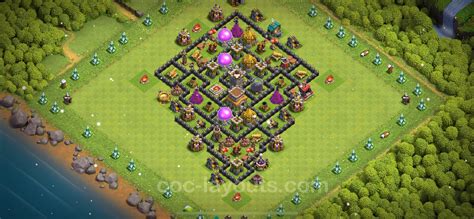 Base TH8 with Link, Hybrid Anti Dragon - Town Hall Level 8 Base Copy ...