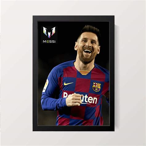 PARTY PAD Lionel Messi Wall Decor A3 Size Art Print with Frame : Amazon ...