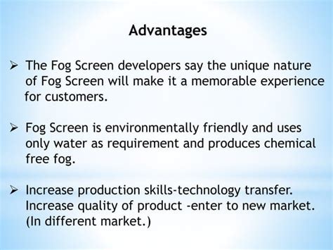 Rezultat imagine pentru Fog Screen Technology