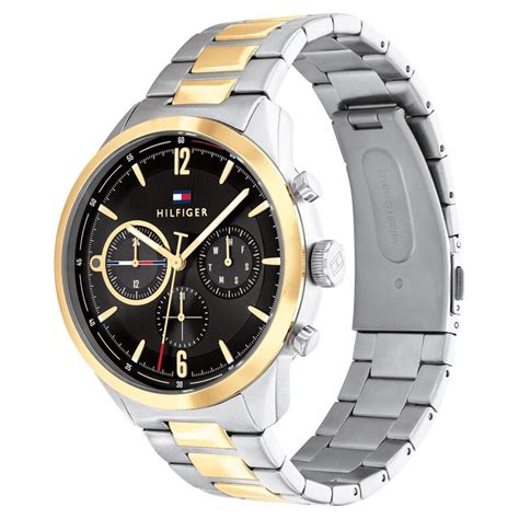 Buy Online Tommy Hilfiger Black Dial Stainless Steel Strap Watch for ...