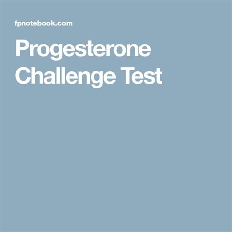 Progesterone Challenge Test 的图像结果