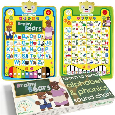 Alphabet And Phonics Talking Poster Interactive Abc Chart Double Sided ...