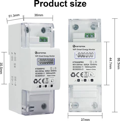 KETOTEK WiFi Power Monitors Bidirectional KWh Meter India | Ubuy