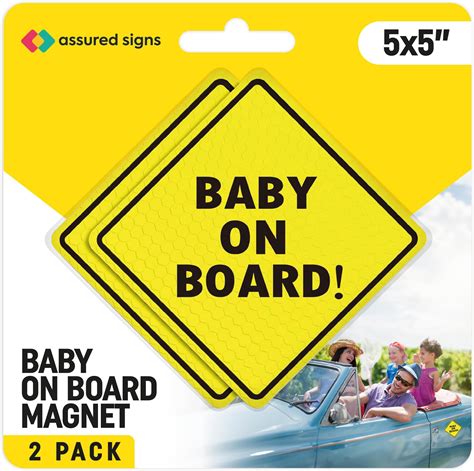 Amazon.com: Baby On Board MAGNET Sign for Car - 2 Pack, 5" by 5 ...