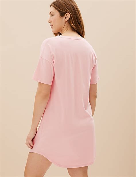 Buy 2pk Cotton Rich Printed Nightdresses at Marks & Spencer