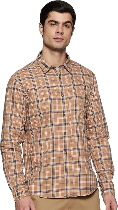 Buy Indian Terrain Men's Checkered Slim fit Casual Shirt at Amazon.in