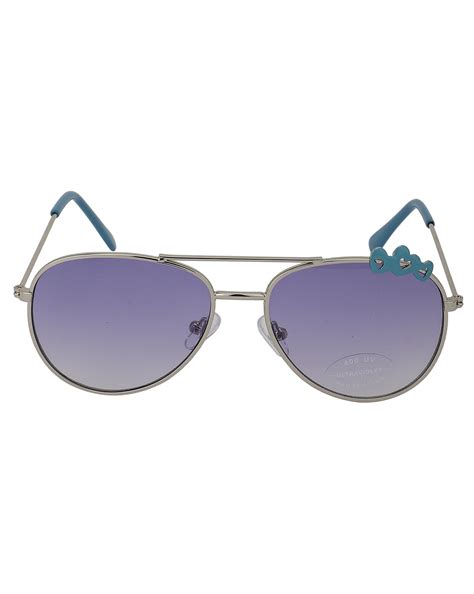 Carlton London Purple Lens & Silver-Toned Aviator Sunglasses With Uv P ...