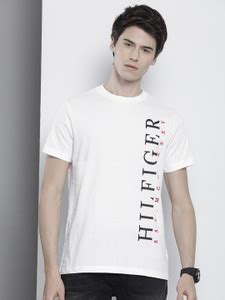 TOMMY HILFIGER Typography Men Round Neck White T-Shirt - Buy TOMMY ...