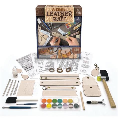 ArtSkills Leather Working Kit, Leather Tooling Kit with Tools, Leather ...