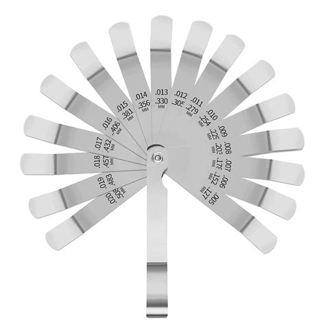 Bivethoi 16-Blade Offset Manganese Steel Feeler Gauge, Dual Marked ...