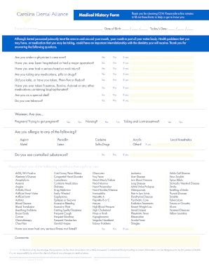 medical history form for dental office Templates - Fillable & Printable ...