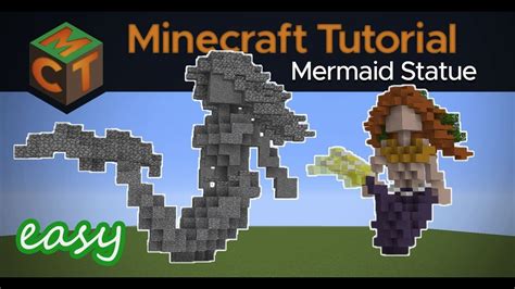 Minecraft Mermaid Statue Tutorial 的图像结果