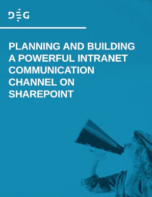 Fillable Online planning and building a powerful intranet communication ...