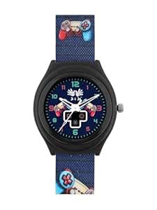 Ji and Ja Gamer Kids Watch – Black Case with Navy Blue Dial & Printed ...