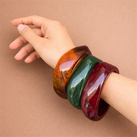 VIA RESIN BANGLE STACK - 2.4 to 2.6 – UnfoldSelf