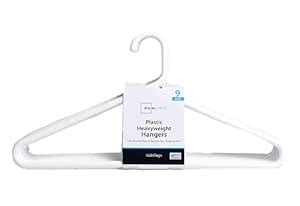 Strong Extra Heavy Adult Plastic Tube Hangers - White - 9 Ct by ...