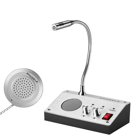 Buy Dual Way Counter Intercom System, Window Speaker System Window ...