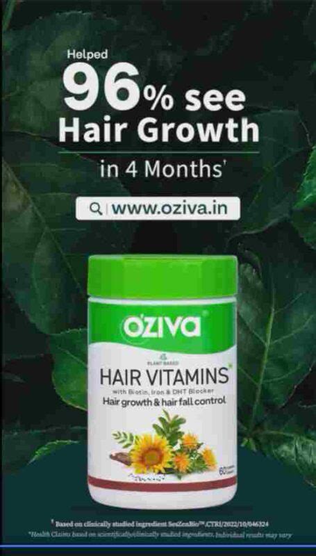 Can Oziva Hair Vitamins reduce hair fall and promote hair growth in 4 ...