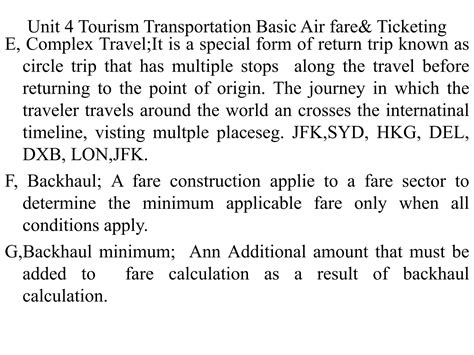 Unit 4 Tourism Transportation Basic Air fare&.pptx